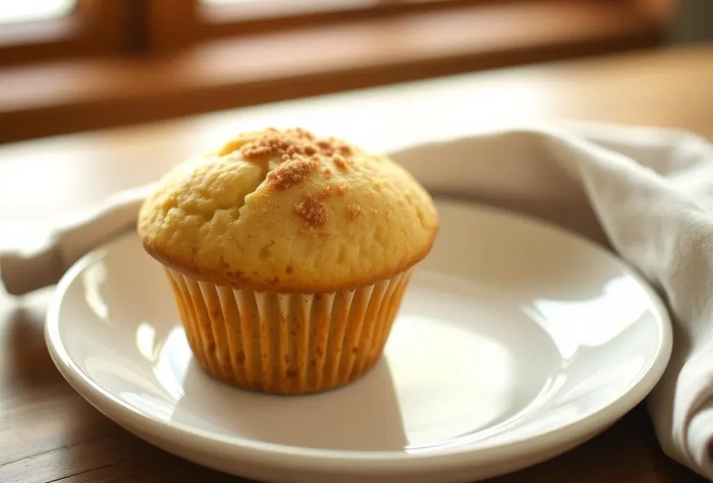 close-up of freshly baked breakfast cinnamon muffins